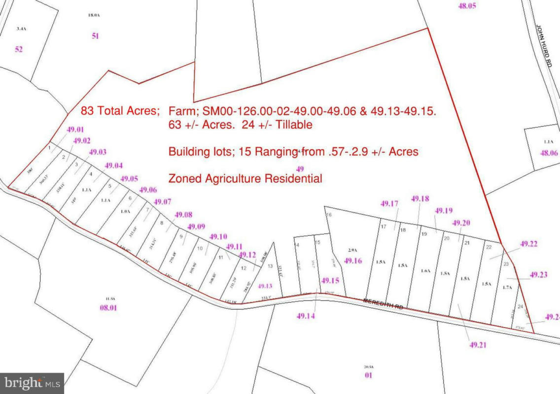 Meredith Rd, Felton, De 19943 Vacant Land For Sale 